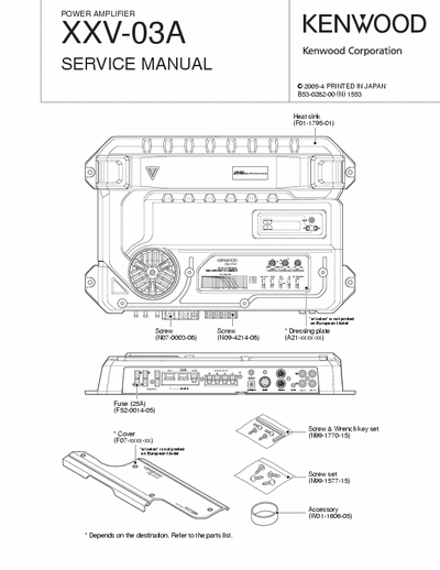 Kenwood XXV03A car amplifier