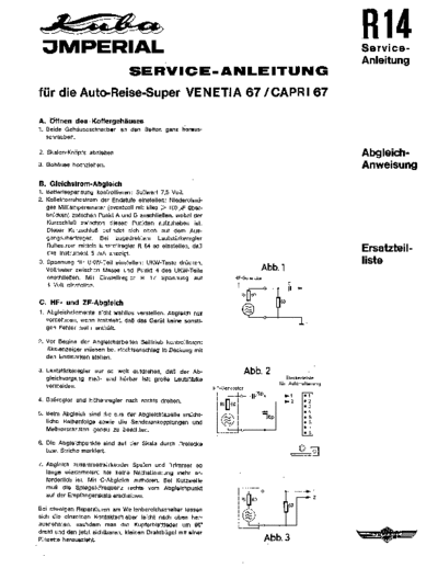 Kuba Venetia 67 Capri 67 service manual