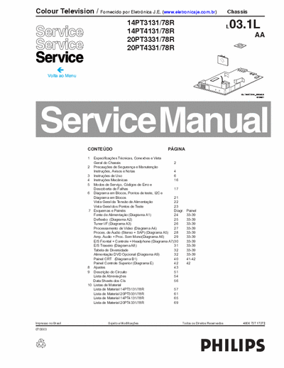  21PT3205-55 SERVICE MANUAL