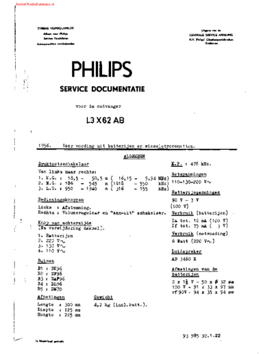 Philips L3X62AB Service Documentation : L3X62AB