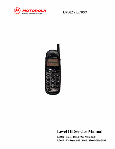 Motorola L7089  L7082 Service Information Gsm Telephone Dual, Tri-Band - (8.1591Kb) Part 1/4 - pag. 56