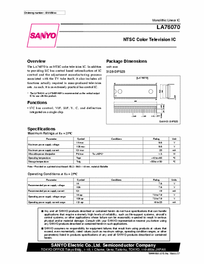 sanyo la76070n Here You Go!