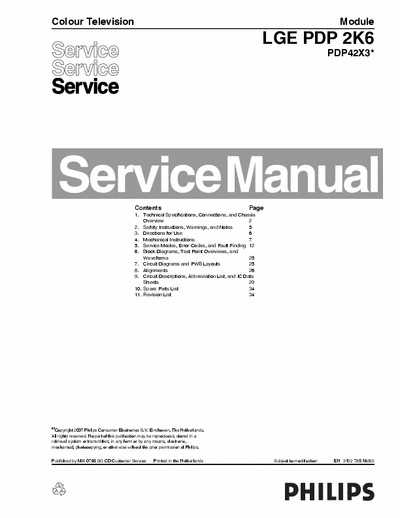 LG LG PDP42X3 LG PDP42X3 repair manual