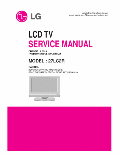 LG 27LC2R Service Manual