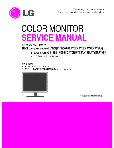 LG LG L1919S Service Manual