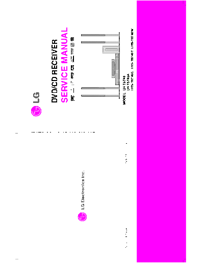 LG LH-T6740A Service manual for the combod DVD + Surround audio/video device LG LH-T6740A.
