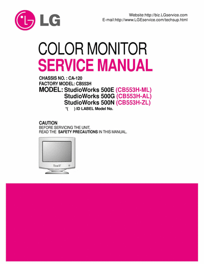 LG StudioWorks500(EGN) Service Manual