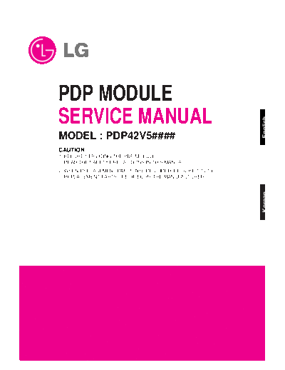 lg PDP42V5 plasma model PDP42V5