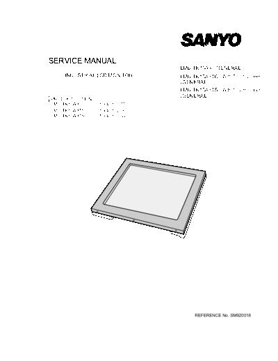 Sanyo LMU-TK15A3 LMU-TK15A3  Industrial LCD Monitor Service Manual