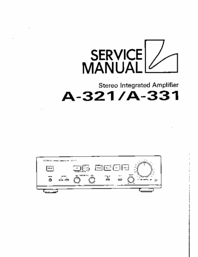LUXMAN A-321 A-331 Service Manual in pdf