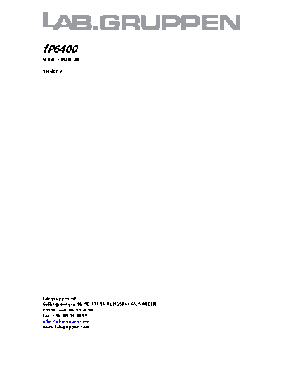 LabGruppen FP6400 power amplifier