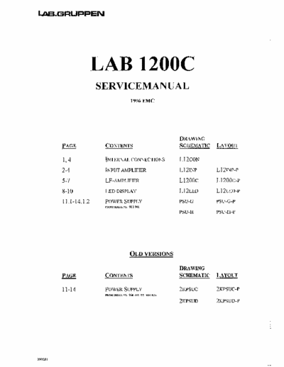 LabGruppen Lab1200, Lab1600, Lab2000 amplifier