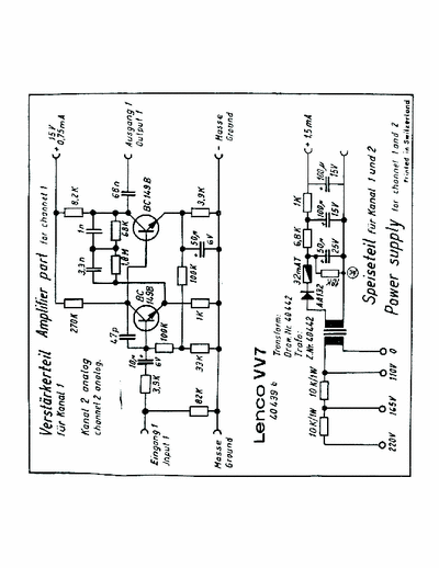 Lenco VV7 RIAA preamp