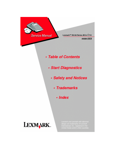 Lexmark X66150 Service and Repair Manual