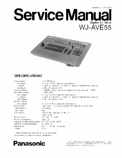 Panasonic WJ-AVE55 Video Mixer WJ-AVE55 PANASONIC