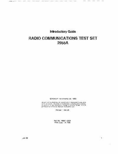 Marconi 2955a Introduction guide to the Marconi 2955a (52pages)