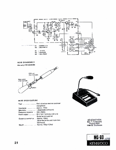 kenwood MC-80 MC-80 scheme