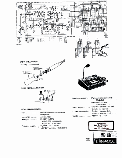 kenwood MC-85 MC-85 scheme