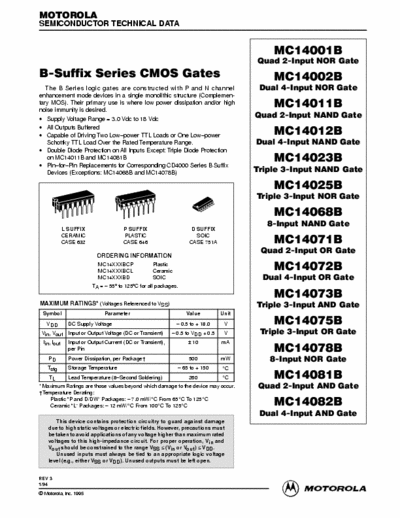 Motorola MC14081 CMOS Logic