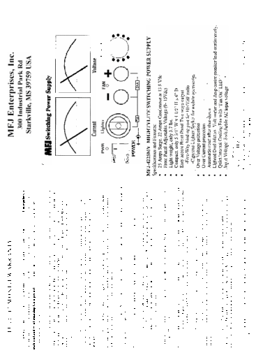 MFJ ENTERPRISES MFJ-4225MV PX Switching Power Supply