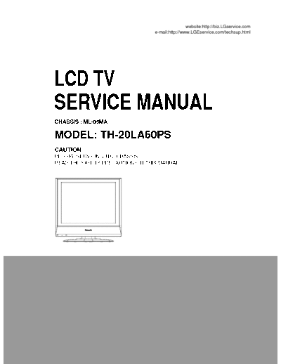 LG TH-20LA60PS LCD COLOR MONITOR SERVICE MANUAL