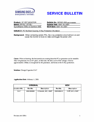 samsung all service bulletin monitor samsung - 1of3 zip