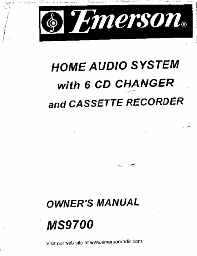 Emerson MS9700 32 page scanned owner