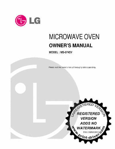 LG MS-0745V User Manual