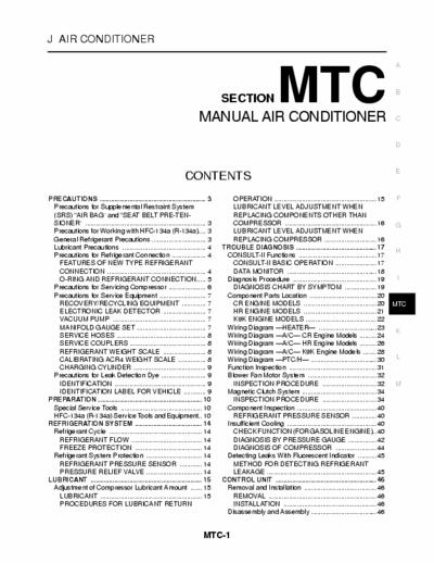Nissan Micra [ver. K12] Manual Service Manual & Automatic Air Conditioner [vers. 09 05] - Tot. 11.3Mb Part 1/3 - Pag. 82+80+102+94