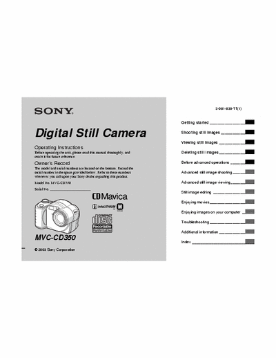 Sony MVC-CD350 120 user