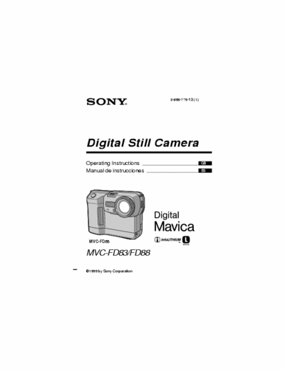 Sony MVC-FD83 132 page user