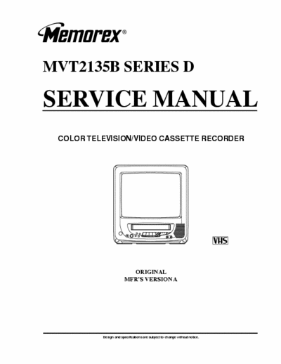 Memorex MVT2135B Series D Service Manual Color Monitor - (5.493Kb) pag. 132