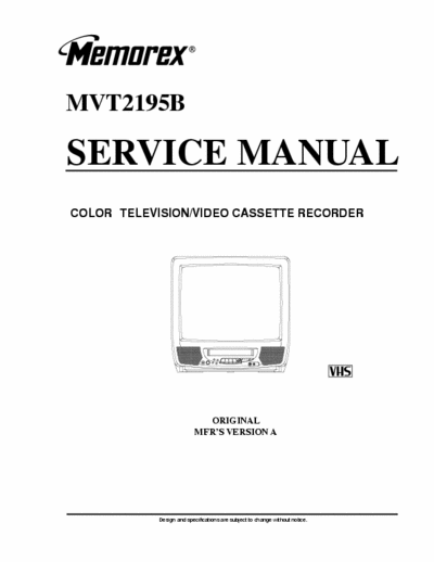 Memorex MVT2195B Service Manual Tv Color Combi - (3.034Kb) Part 1/2 - pag. 64