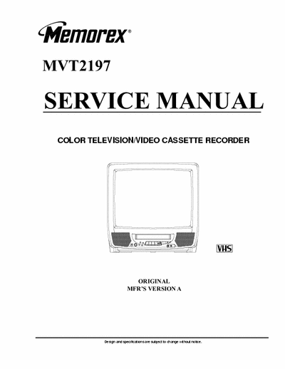 Memorex MVT2197 Service Manual Color Tv/VHS Recorder [Tot. File 3.161Kb - Part 1/2] - pag. 65