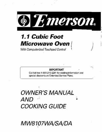 Emerson MW8017WA 58 page owner