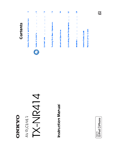 Onkyo TX-NR414 Instruction Manual