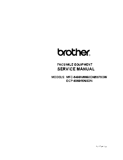 brother 8060 manual tecnico
