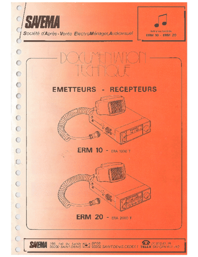 THOMSON ERA-1000 T & 2000T Service Manual
73