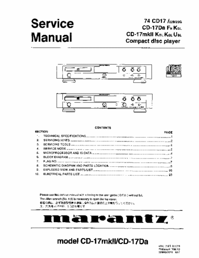 Marantz CD17Mk2 cd