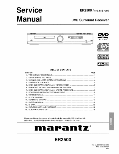 Marantz ER2500 receiver