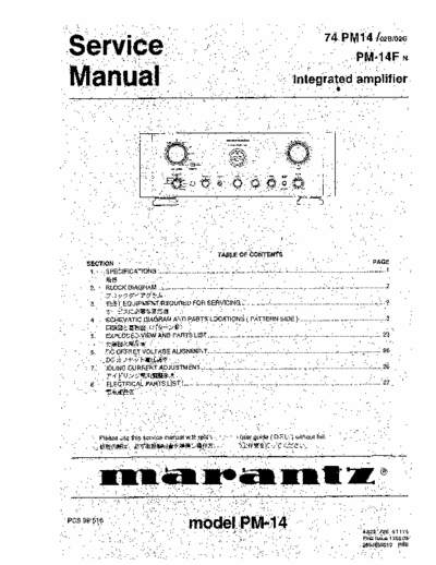 Marantz PM14 integrated amplifier