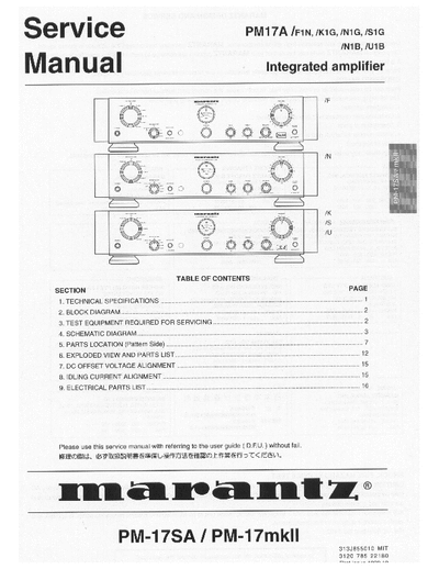 Marantz PM17 integrated amplifier