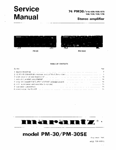 Marantz PM30, PM30SE integrated amplifier