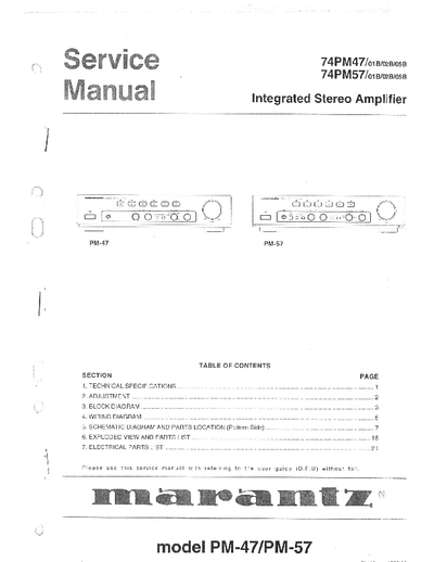 Marantz PM47, PM57 integrated amplifier