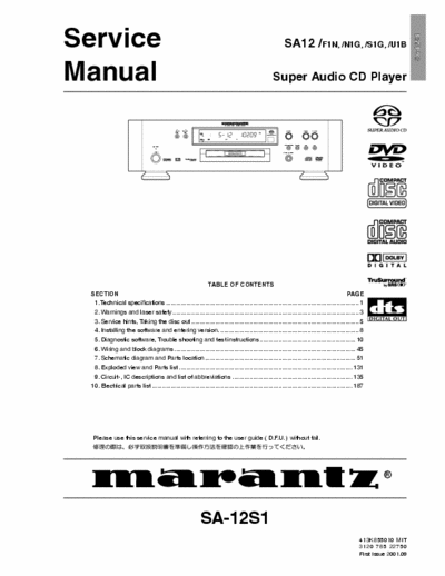 Marantz SA12S1 cd player
