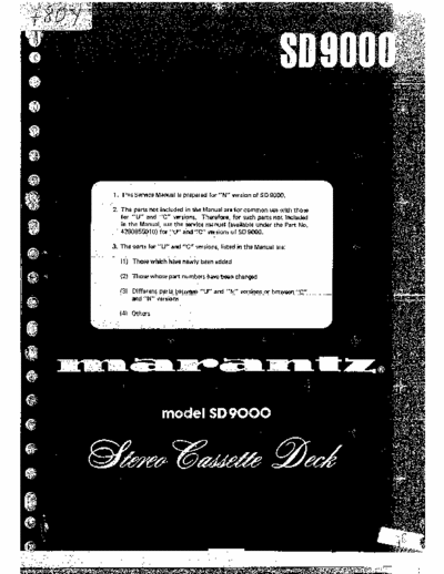 Marantz SD9000 cassette deck