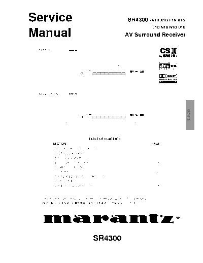 Marantz SR4300 Receiver