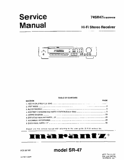 Marantz SR47 receiver