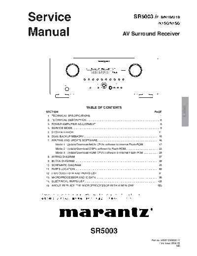 Marantz SR5003 receiver