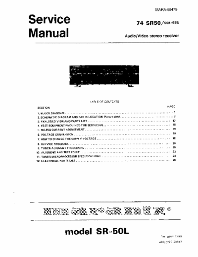 Marantz SR50L receiver